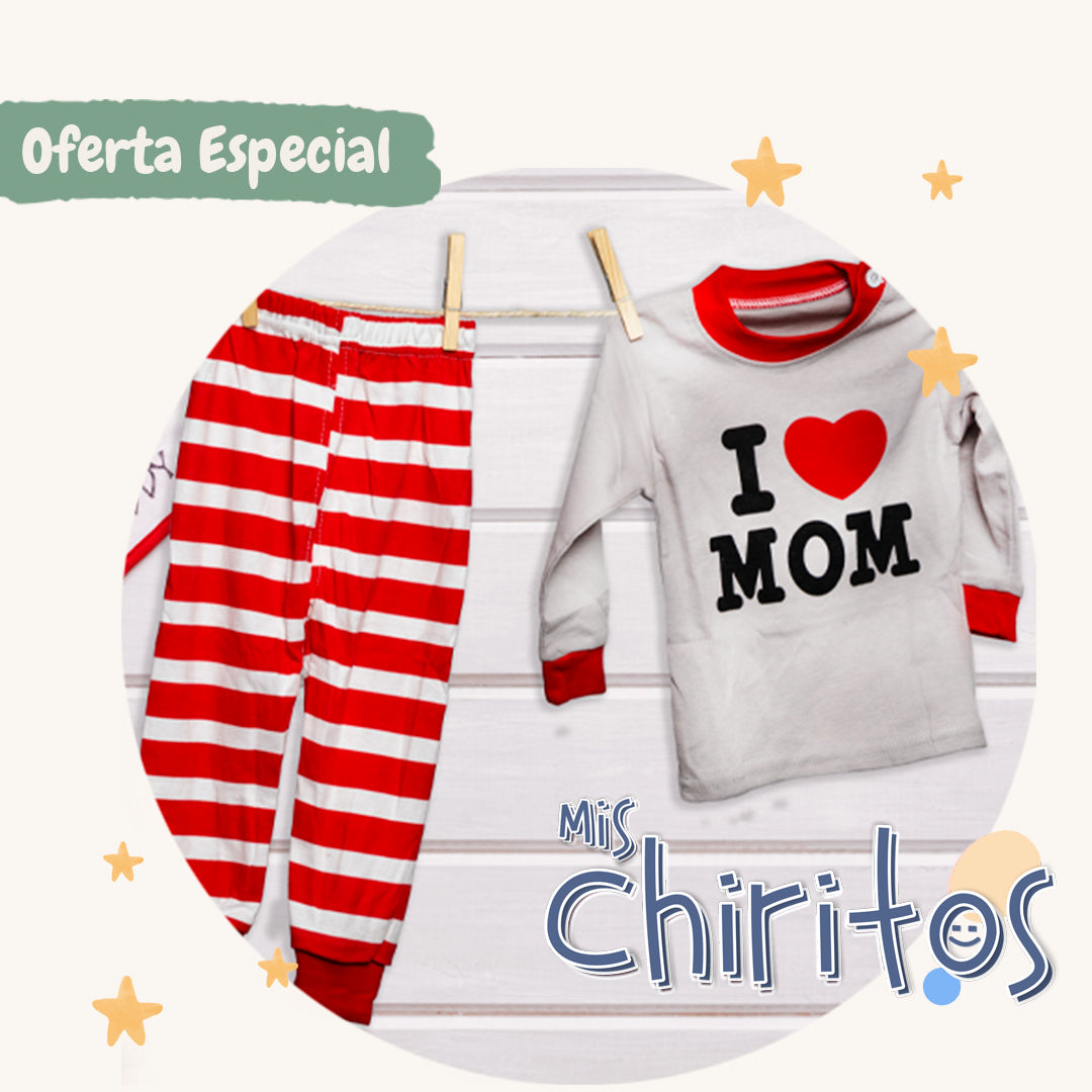 Conjunto I LOVE MOM