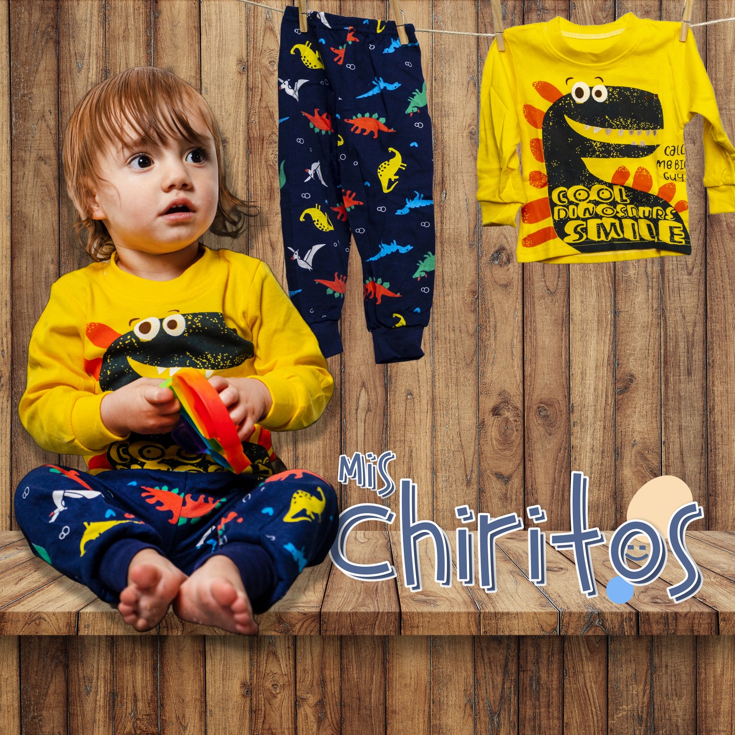 Conjunto Dino Amarillo